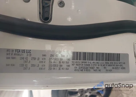 2019 Dodge Journey Gt Awd from USA, damaged, VIN 3C4PDDEG6KT745857